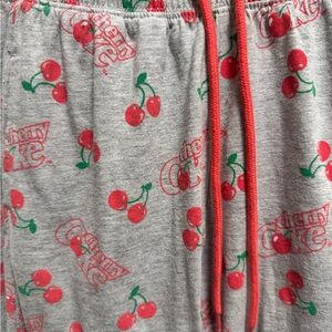 Cherry Coke pants with red drawstring